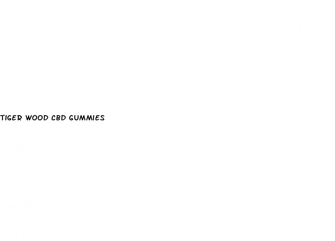 tiger wood cbd gummies