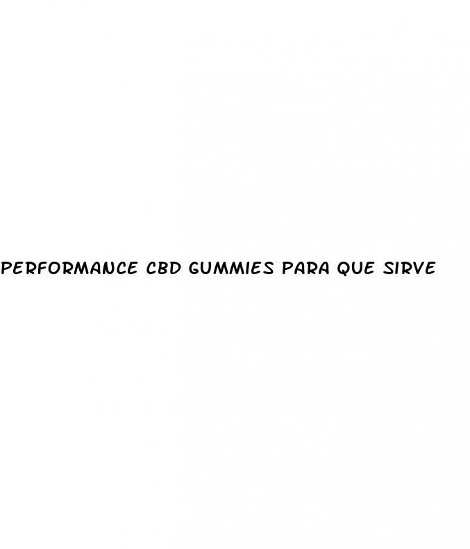 performance cbd gummies para que sirve