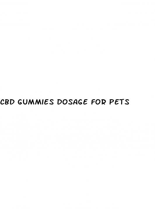 cbd gummies dosage for pets