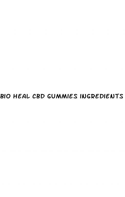 bio heal cbd gummies ingredients list