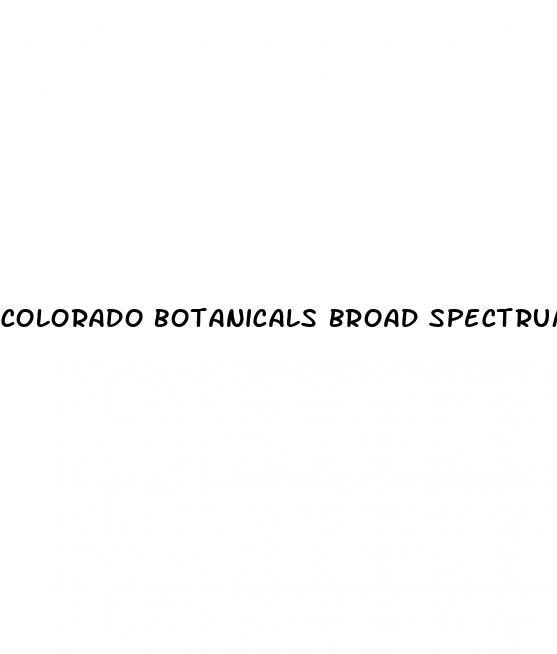 colorado botanicals broad spectrum cbd gummies