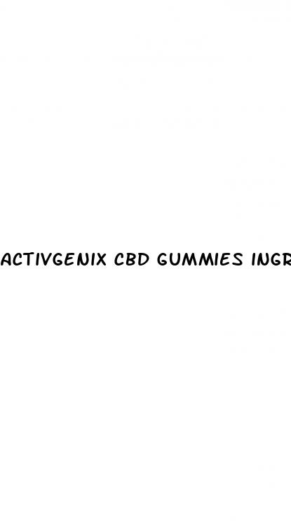 activgenix cbd gummies ingredients list