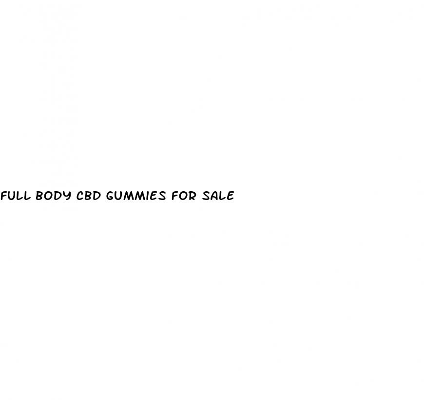 full body cbd gummies for sale