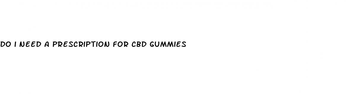 do i need a prescription for cbd gummies