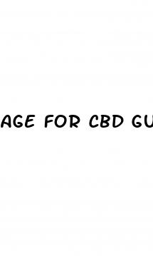 age for cbd gummies