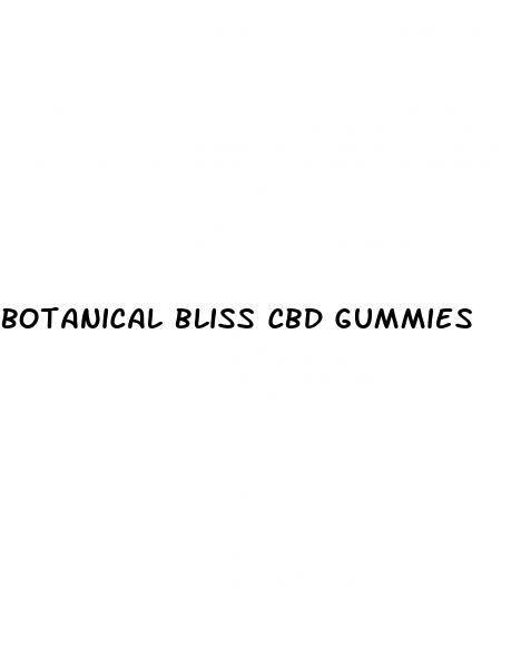 botanical bliss cbd gummies