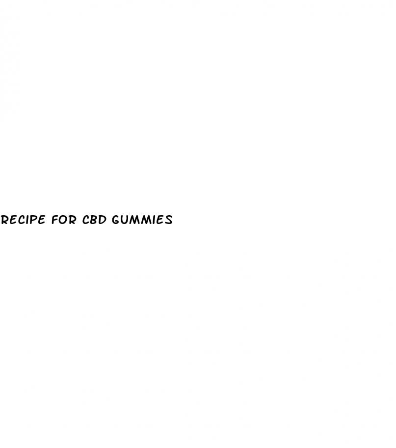 recipe for cbd gummies