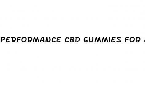 performance cbd gummies for ed