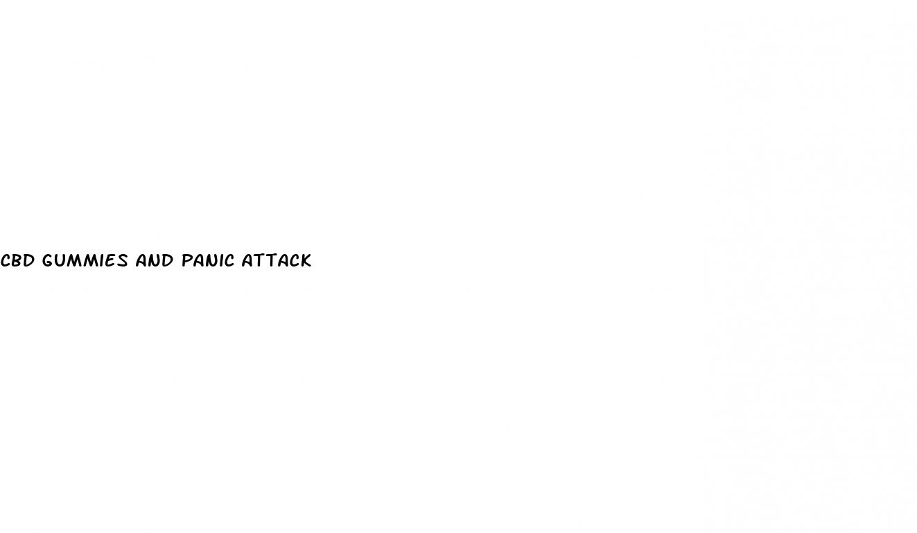 cbd gummies and panic attack