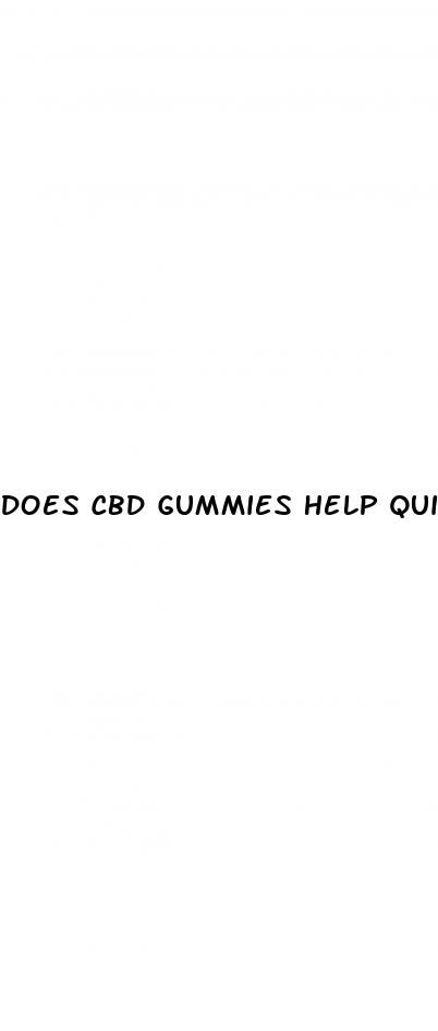 does cbd gummies help quit smoking