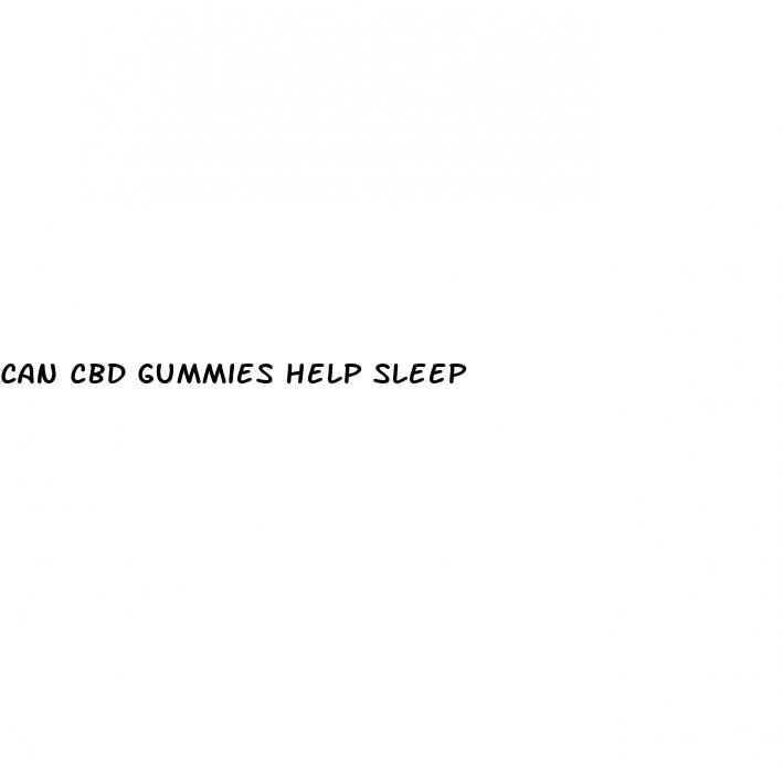 can cbd gummies help sleep