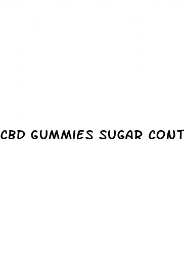 cbd gummies sugar content