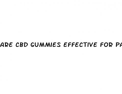 are cbd gummies effective for pain relief