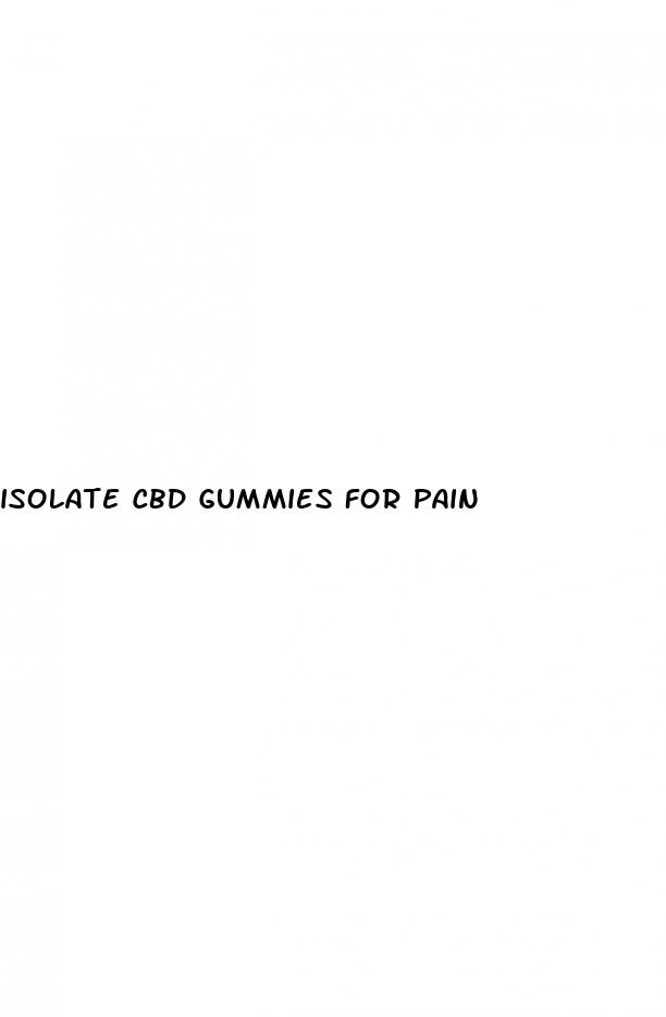 isolate cbd gummies for pain