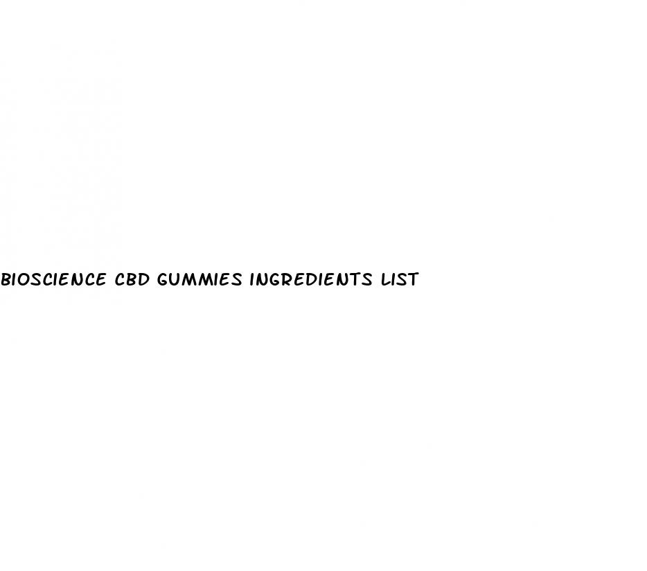 bioscience cbd gummies ingredients list