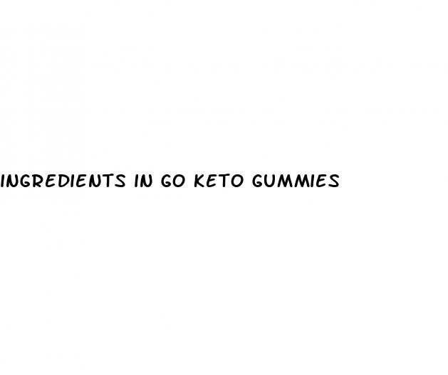 ingredients in go keto gummies