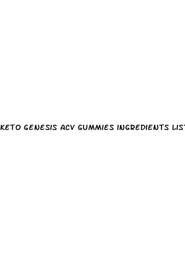 keto genesis acv gummies ingredients list