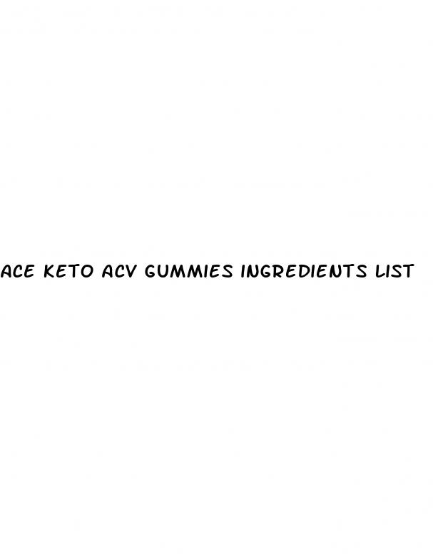 ace keto acv gummies ingredients list