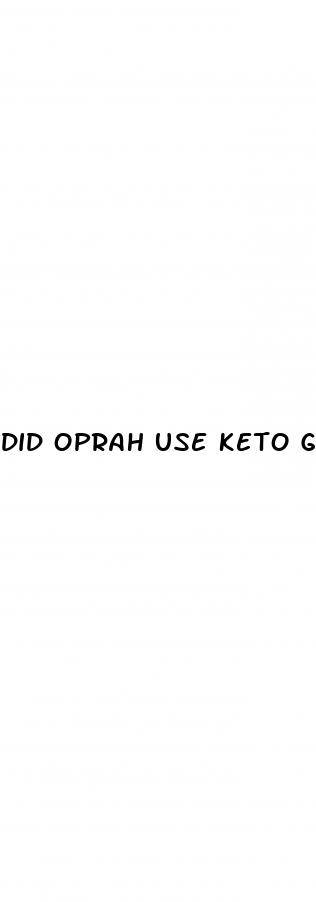 did oprah use keto gummies