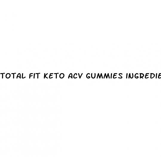 total fit keto acv gummies ingredients