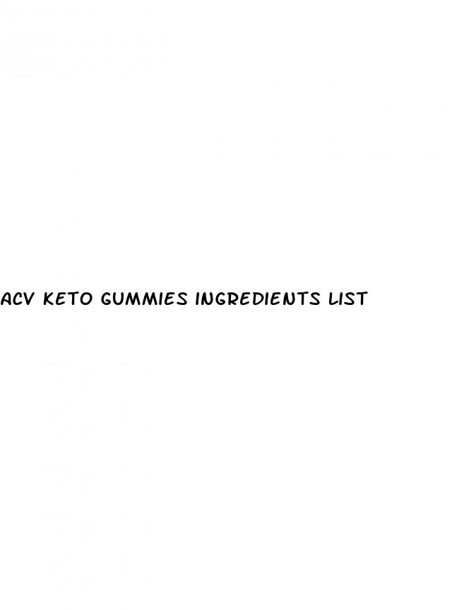 acv keto gummies ingredients list