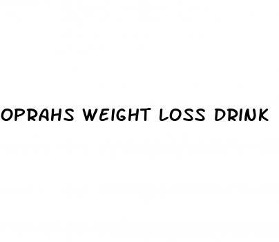 oprahs weight loss drink