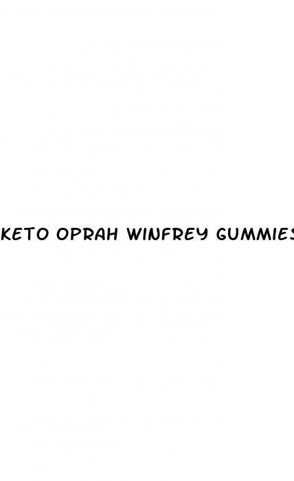 keto oprah winfrey gummies