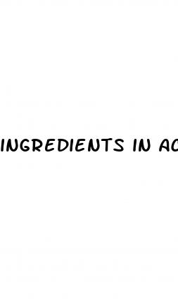 ingredients in acv keto gummies