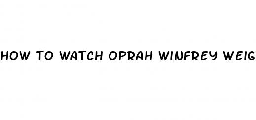 how to watch oprah winfrey weight loss special