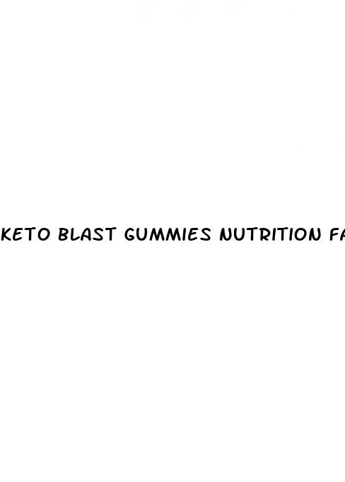 keto blast gummies nutrition facts