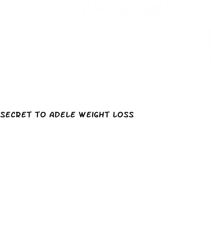 secret to adele weight loss