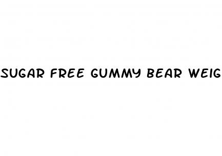 sugar free gummy bear weight loss