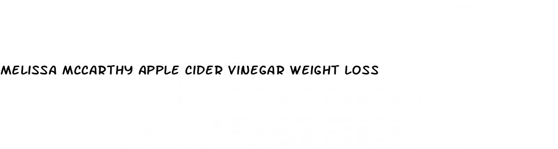 melissa mccarthy apple cider vinegar weight loss