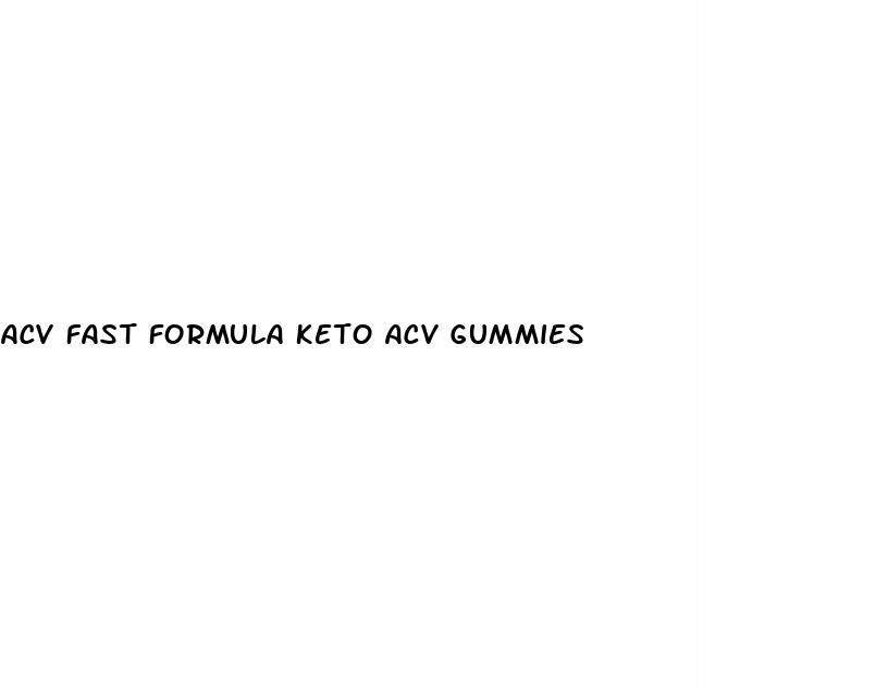 acv fast formula keto acv gummies