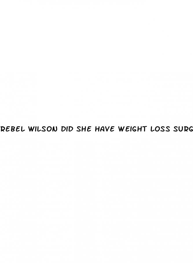 rebel wilson did she have weight loss surgery