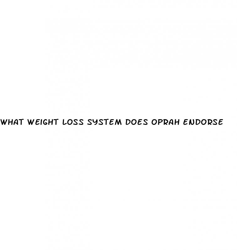 what weight loss system does oprah endorse