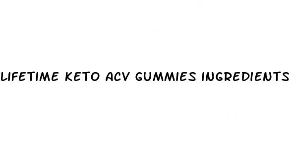 lifetime keto acv gummies ingredients