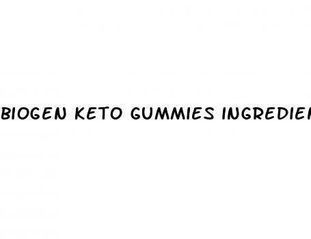 biogen keto gummies ingredients