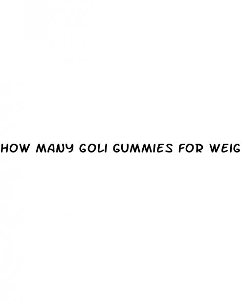 how many goli gummies for weight loss