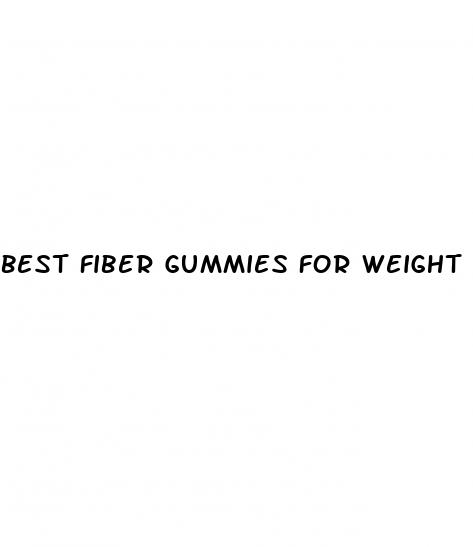 best fiber gummies for weight loss