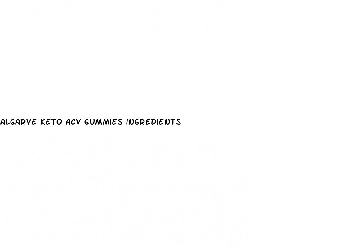 algarve keto acv gummies ingredients