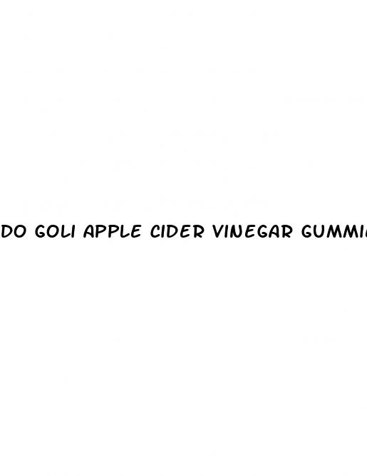 do goli apple cider vinegar gummies help with weight loss