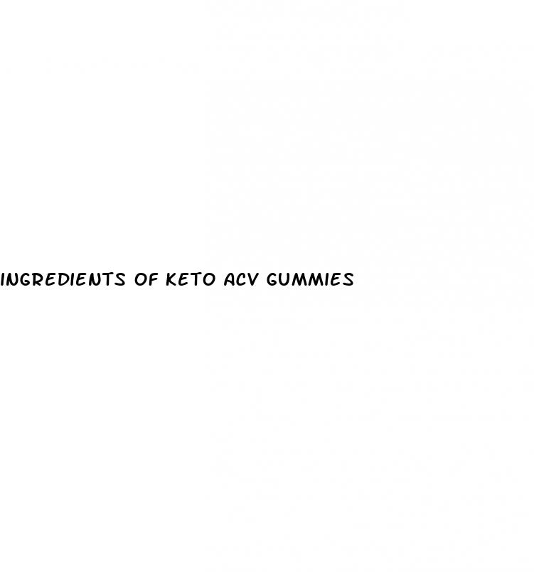 ingredients of keto acv gummies