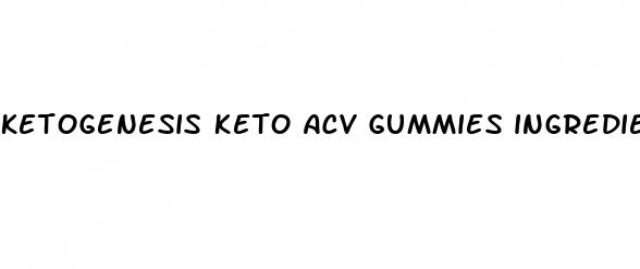 ketogenesis keto acv gummies ingredients