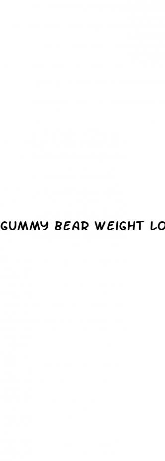 gummy bear weight loss pills