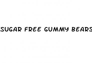 sugar free gummy bears weight loss