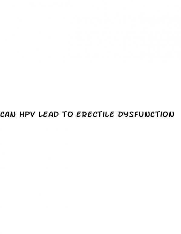 can hpv lead to erectile dysfunction