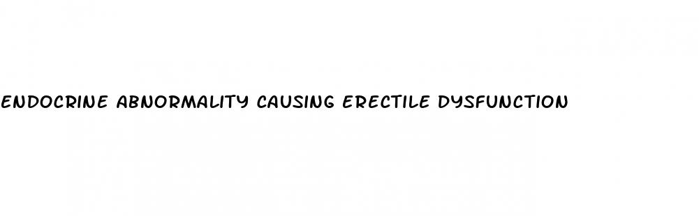 endocrine abnormality causing erectile dysfunction