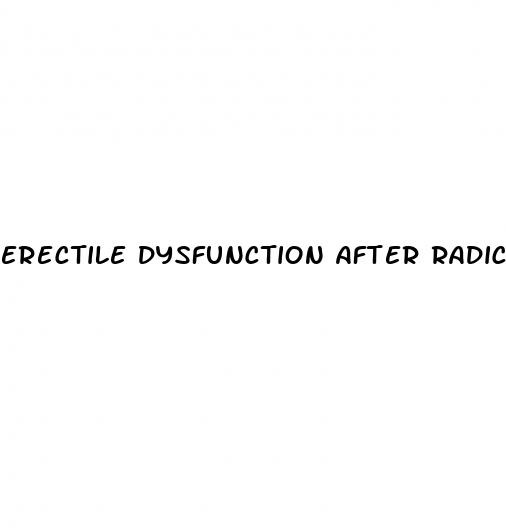 erectile dysfunction after radical prostatectomy