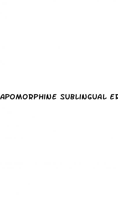 apomorphine sublingual erectile dysfunction